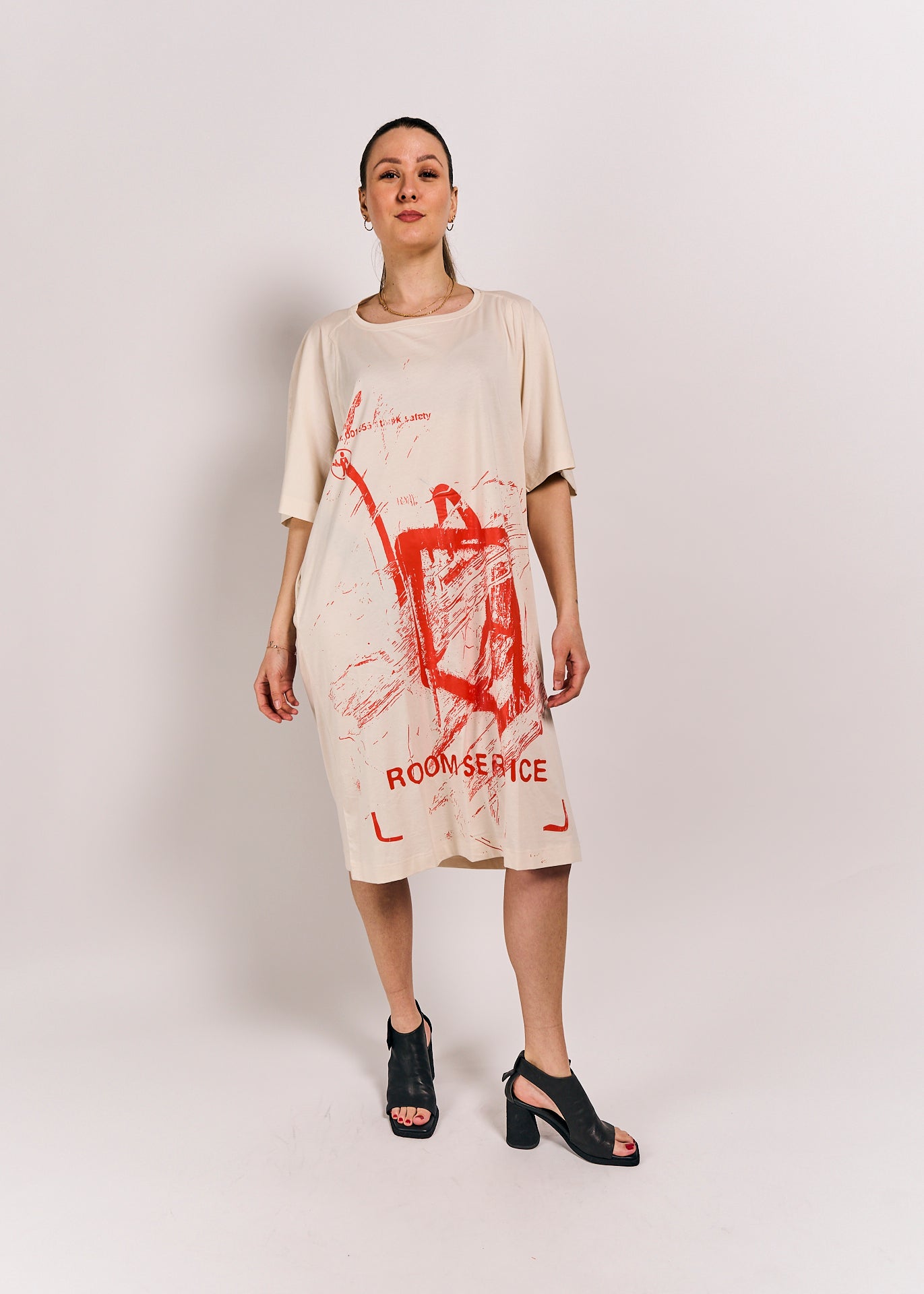 Rundholz DIP Dress Greige/Mandarine