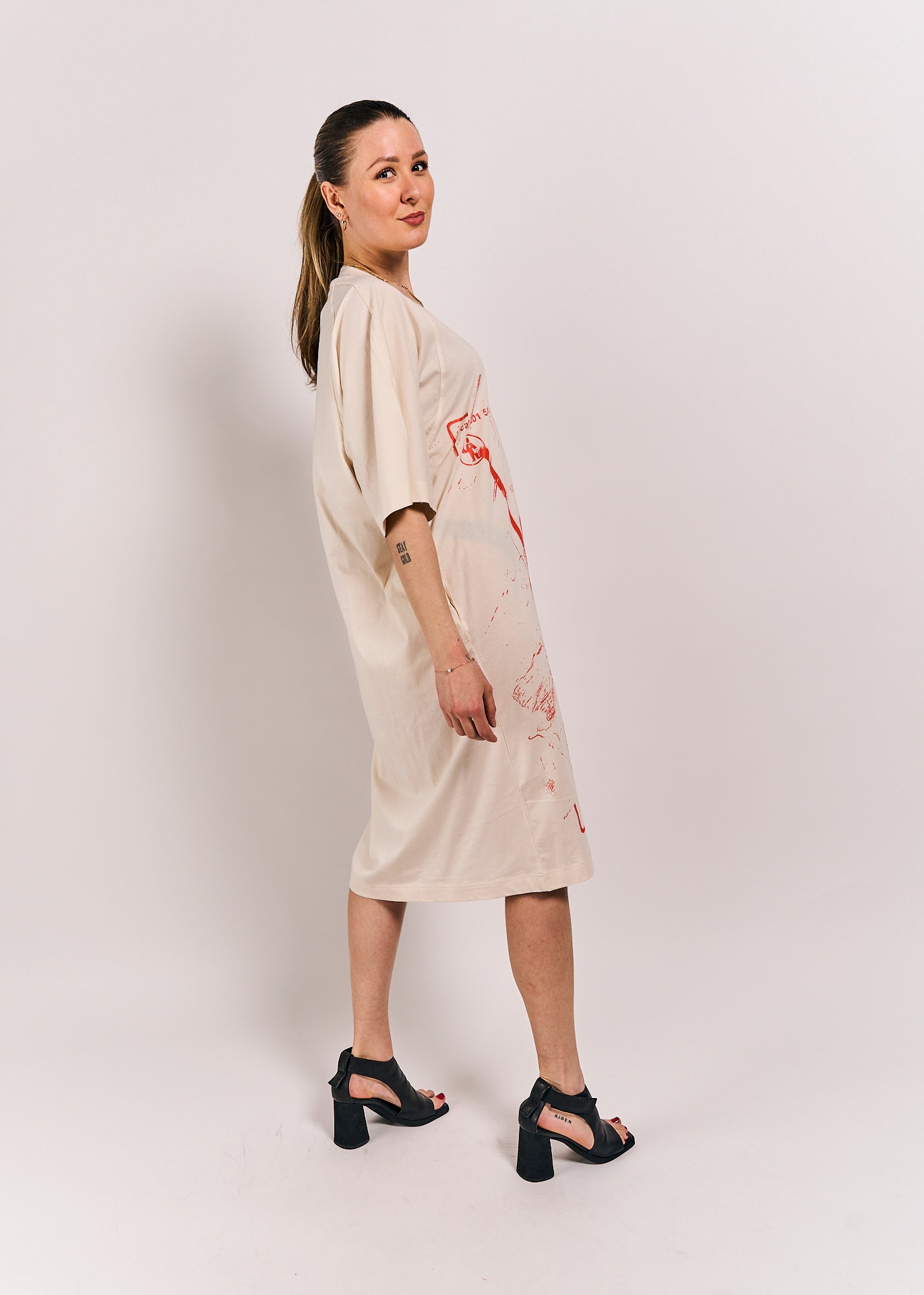 Rundholz DIP Dress Greige/Mandarine