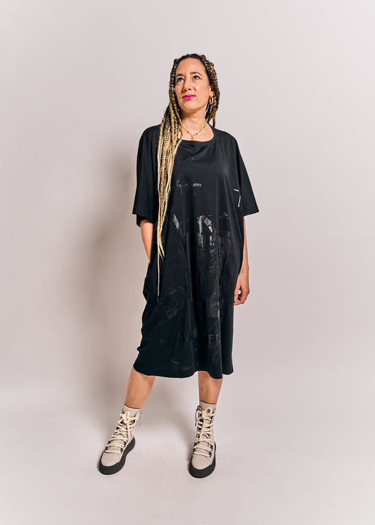 Rundholz DIP Dress Black/Black Print size Small (fits like an OS)