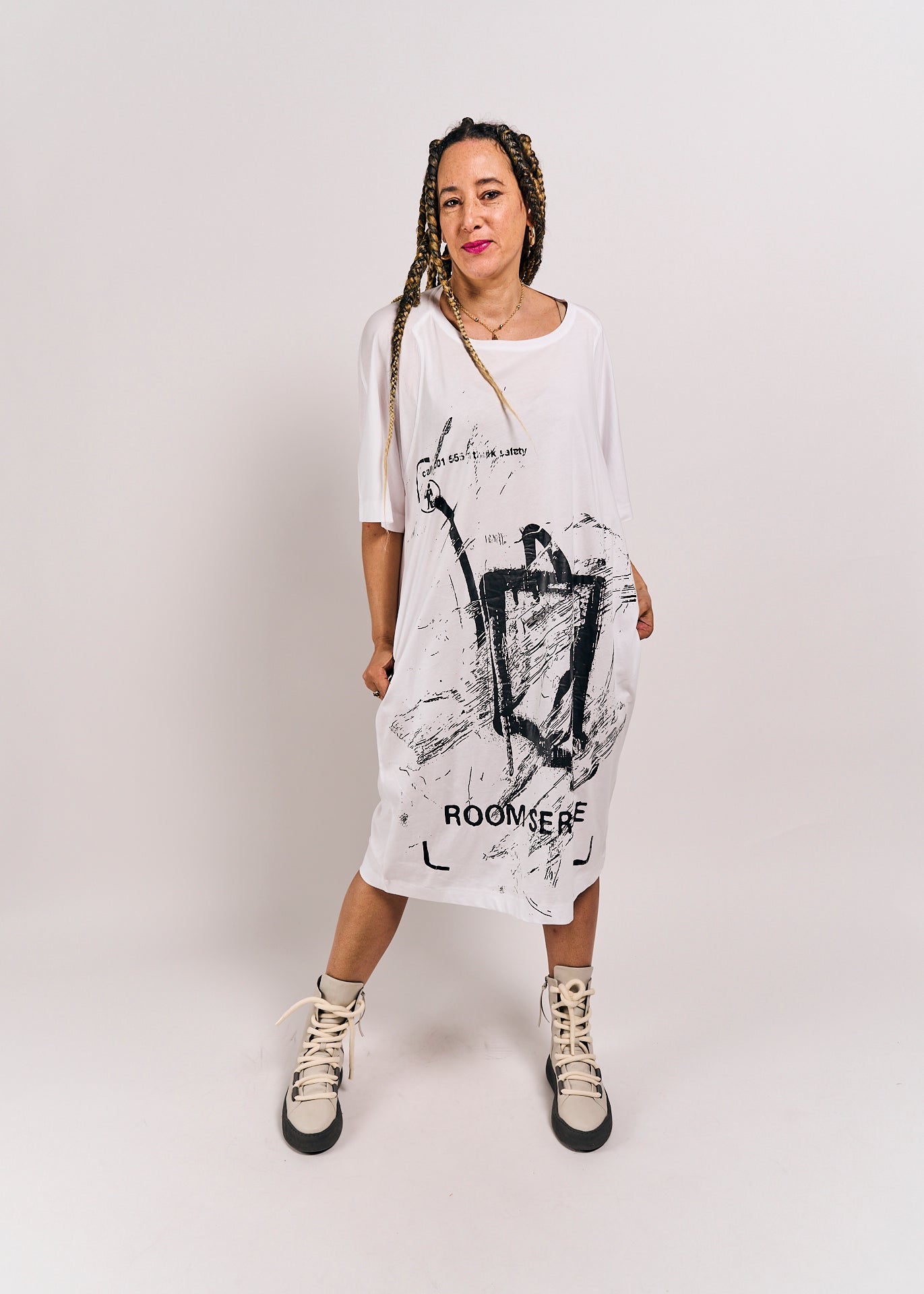 Rundholz DIP Dress Bleach/Black Print