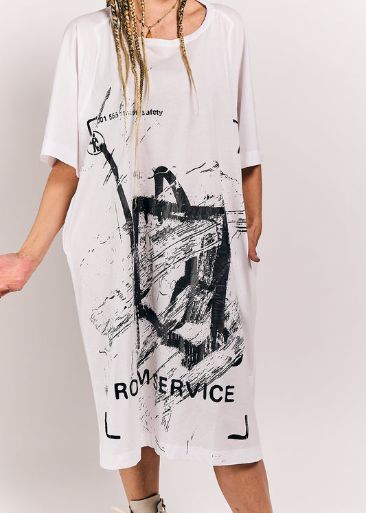 Rundholz DIP Dress Bleach/Black Print