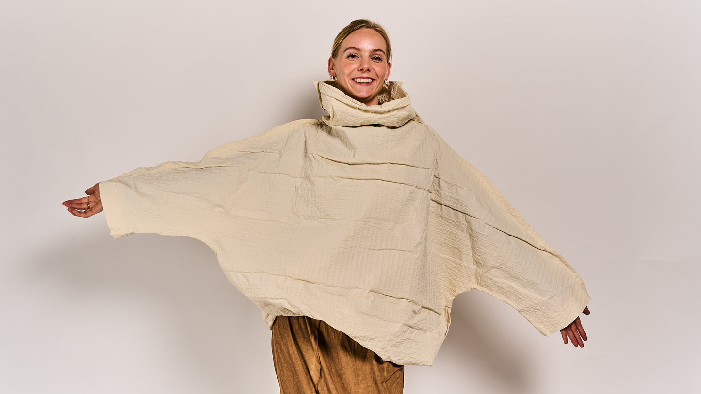 Rundholz DIP Pullover Ivory 3D Optic