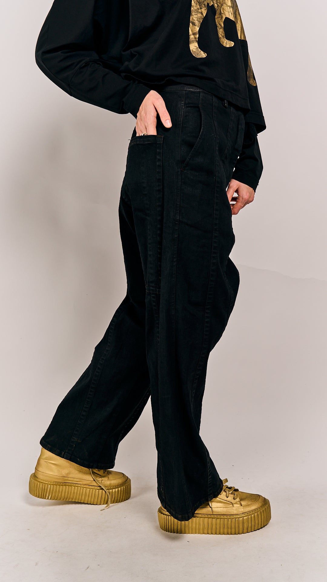 Rundholz Mainline Trousers Black Gloss