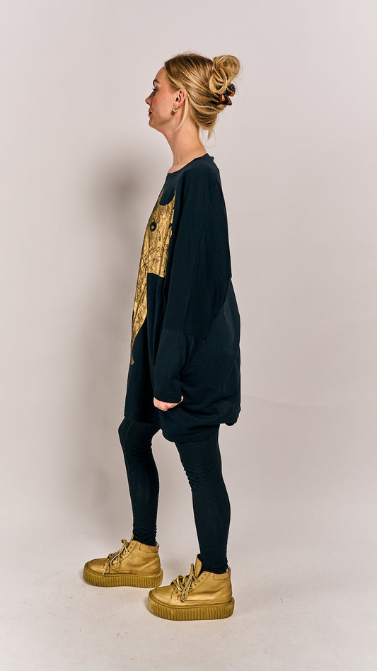 Rundholz Mainline Shirt Petrol Print