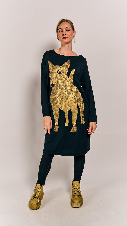 Rundholz Mainline Dress Petrol Print
