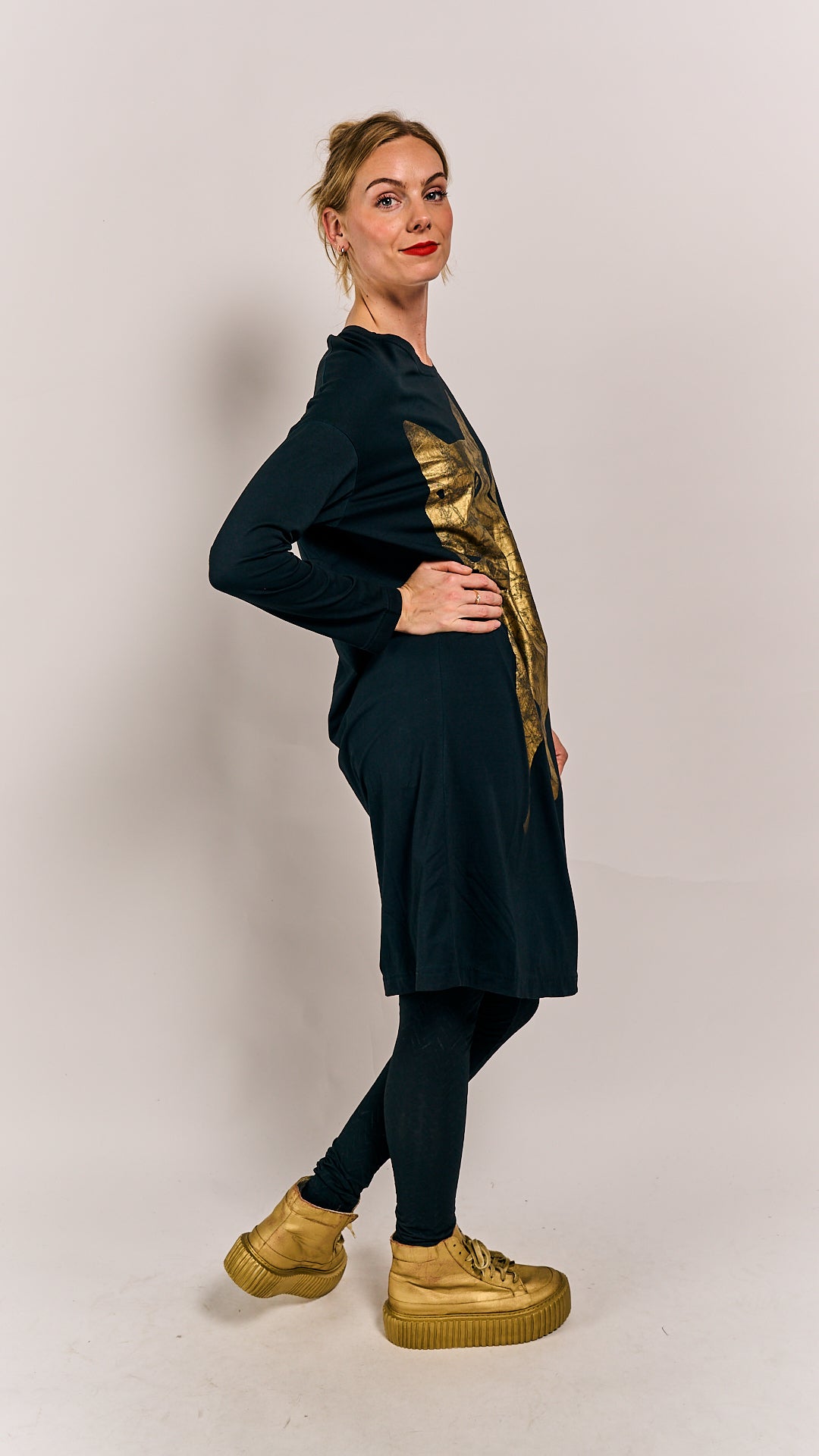 Rundholz Mainline Dress Petrol Print