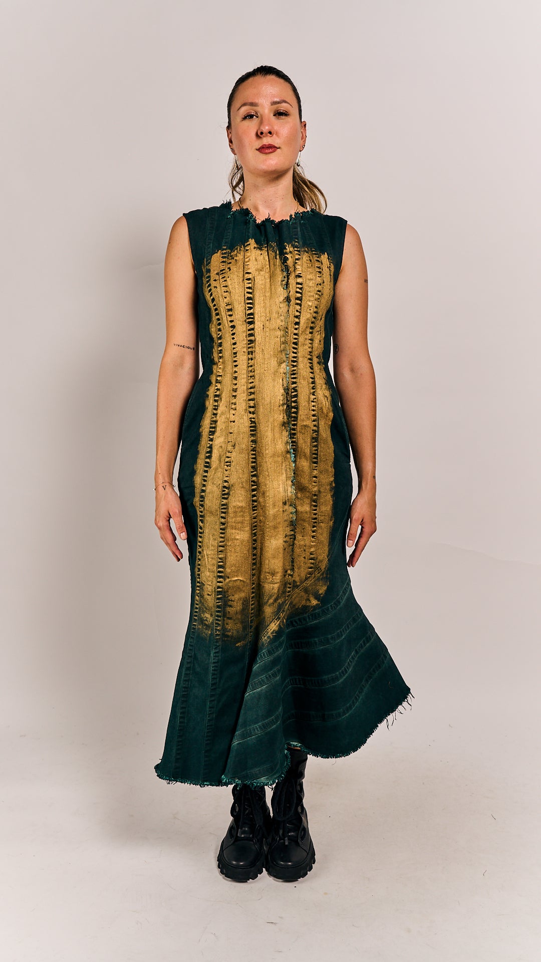 Rundholz Mainline Dress Petrol Gold