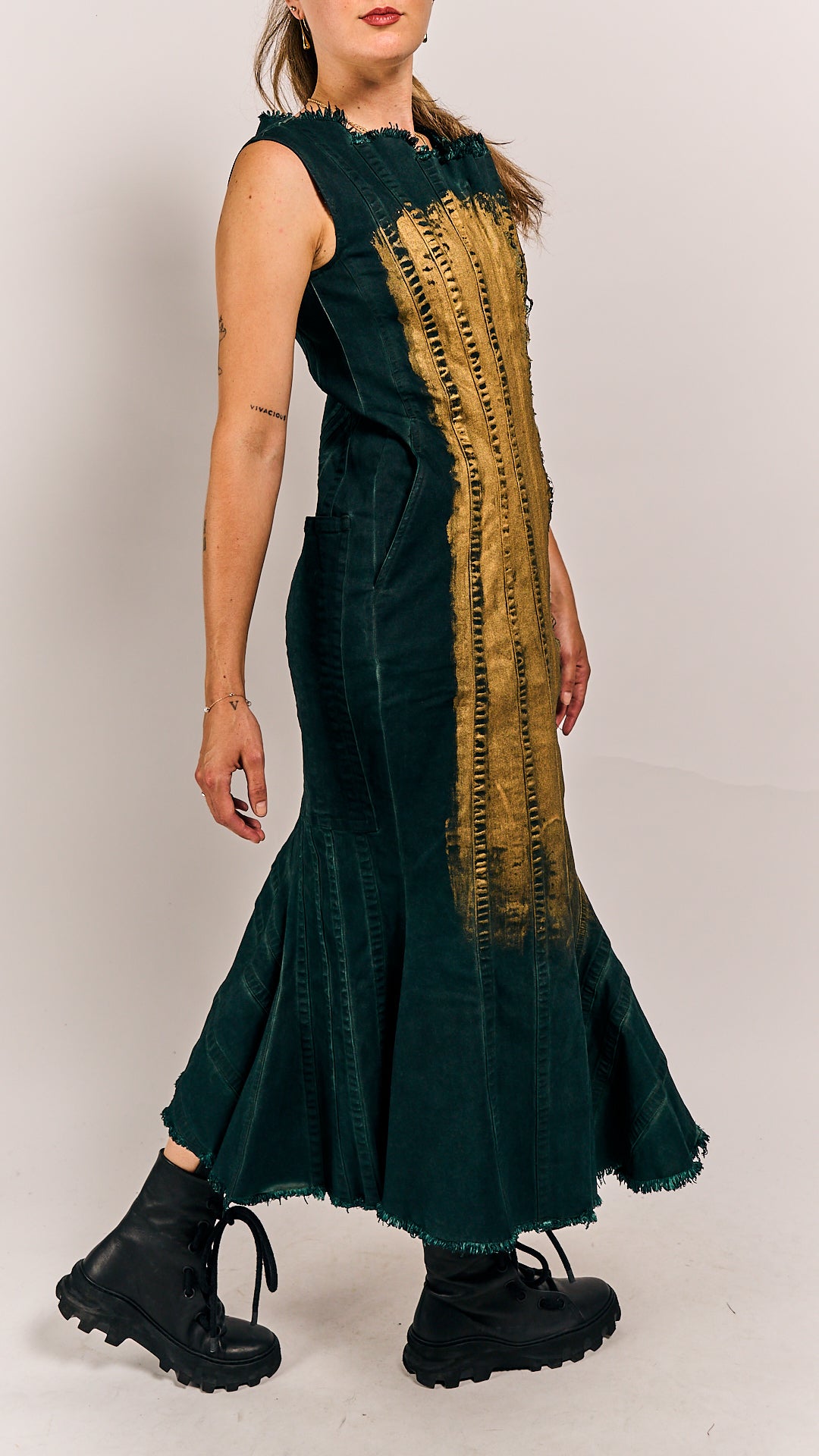 Rundholz Mainline Dress Petrol Gold