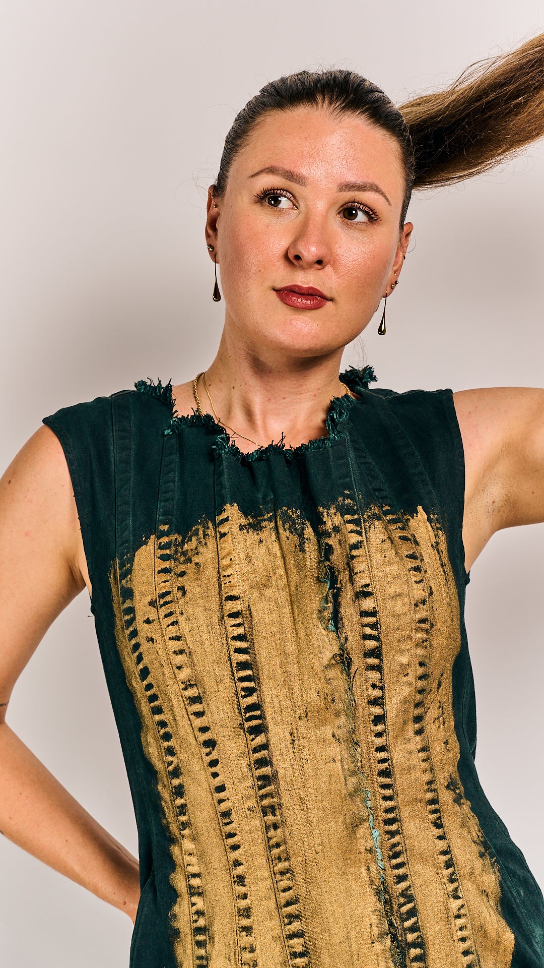 Rundholz Mainline Dress Petrol Gold