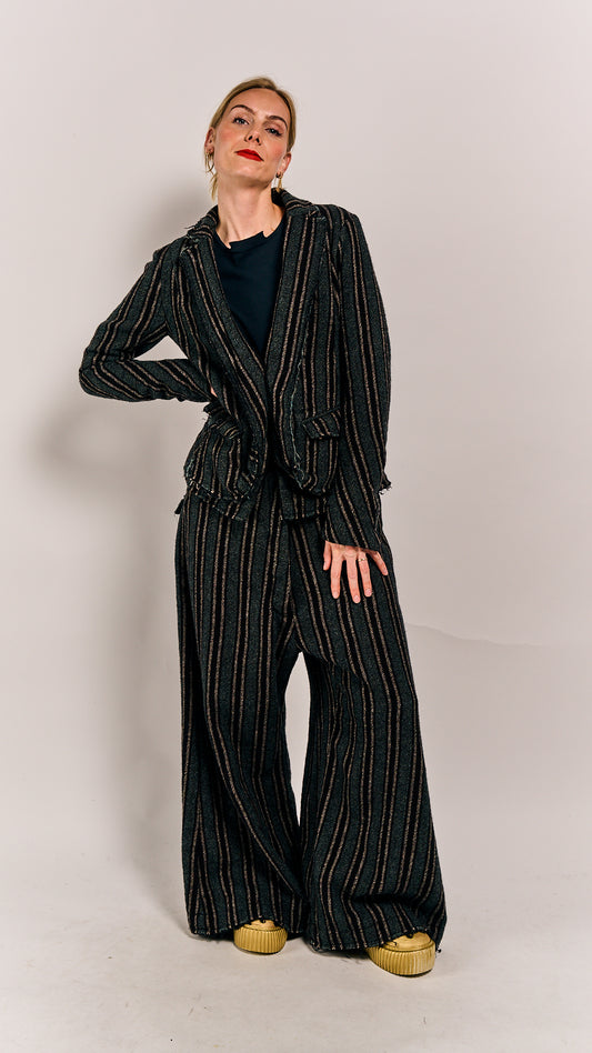 Rundholz Mainline Trousers Petrol Stripe