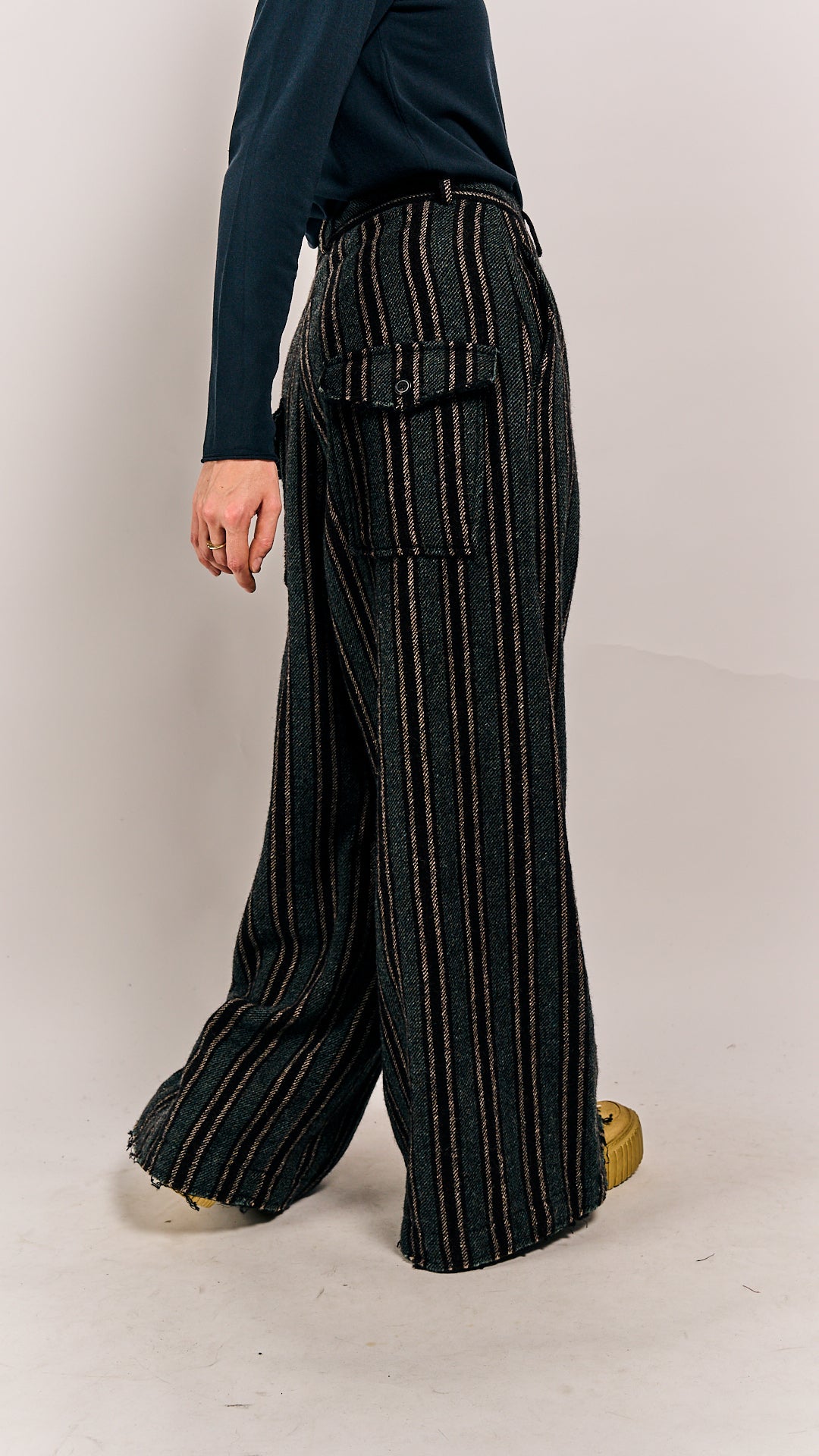 Rundholz Mainline Trousers Petrol Stripe