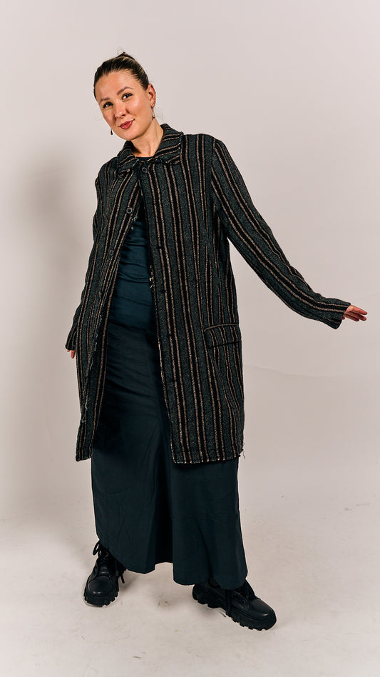 Rundholz Mainline Coat Petrol Stripe