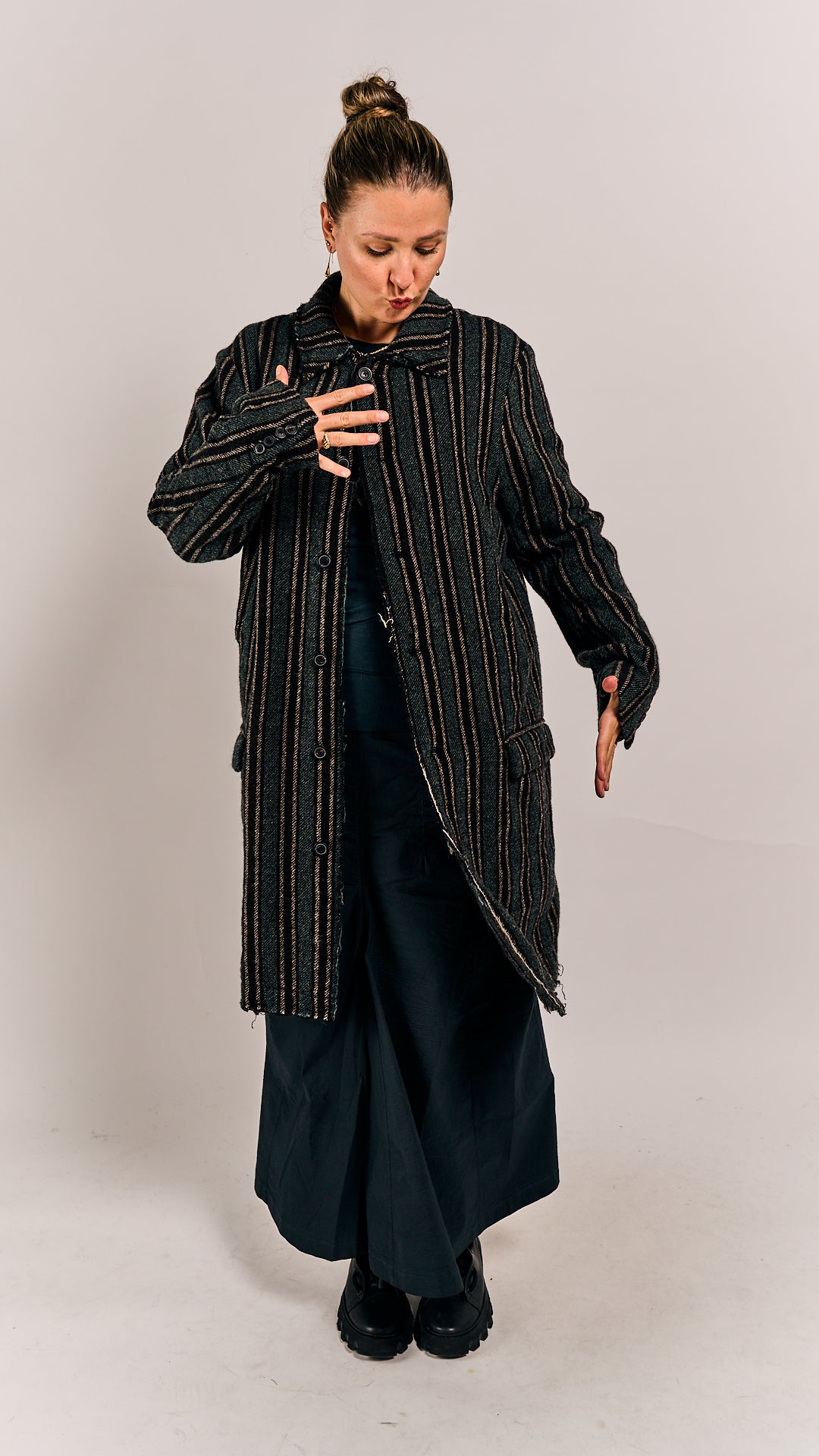 Rundholz Mainline Coat Petrol Stripe