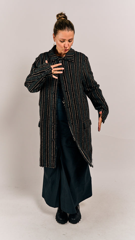 Rundholz Mainline Coat Petrol Stripe