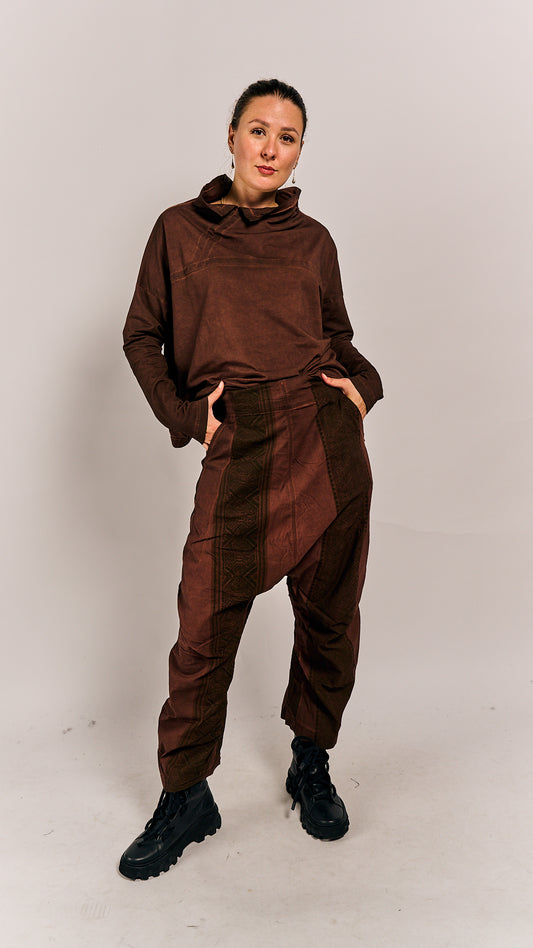 Rundholz DIP Trousers Henna Cloud Stripe