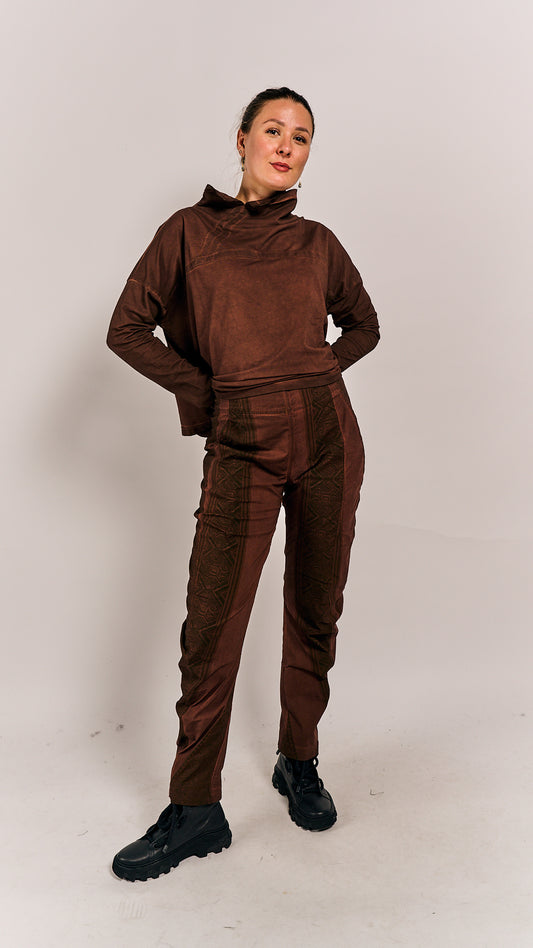 Rundholz DIP Trousers Henna Cloud Stripe