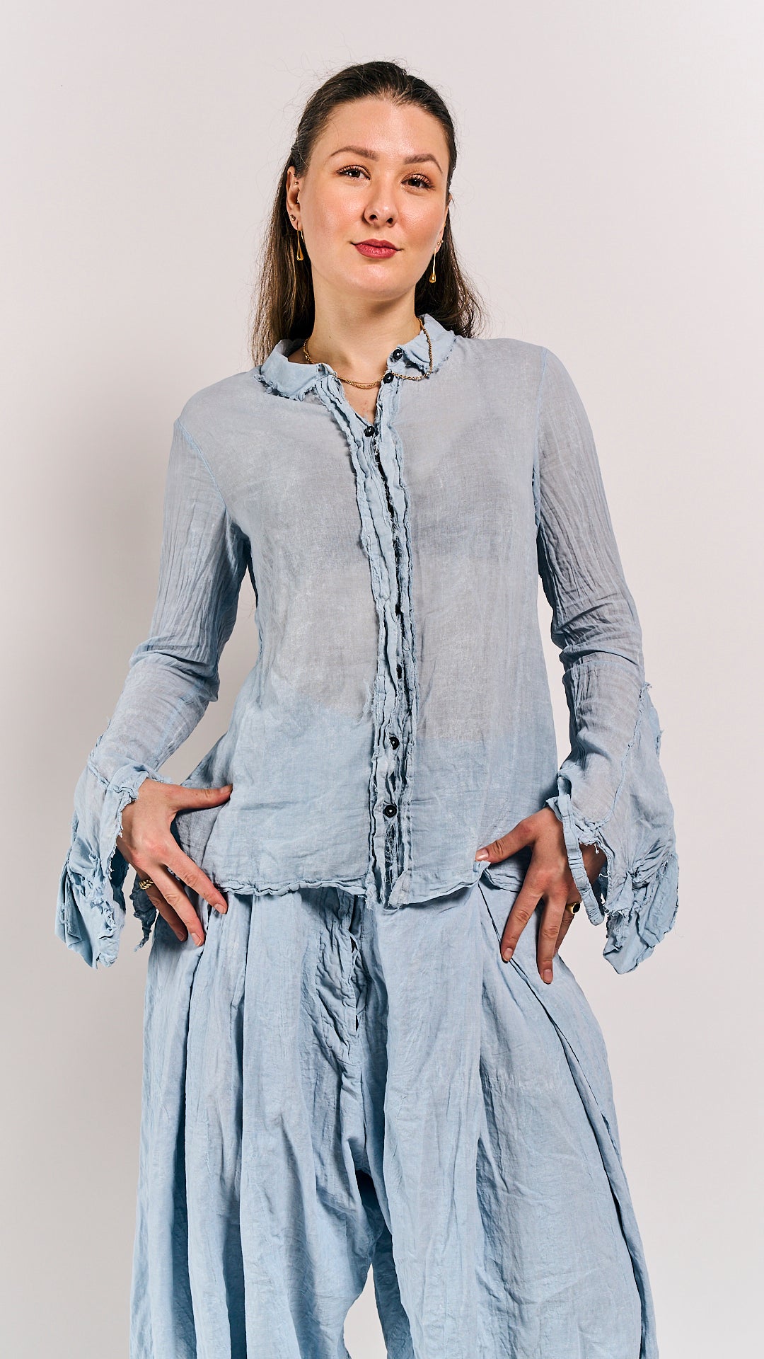 Rundholz DIP Blouse Sky Fog size Small