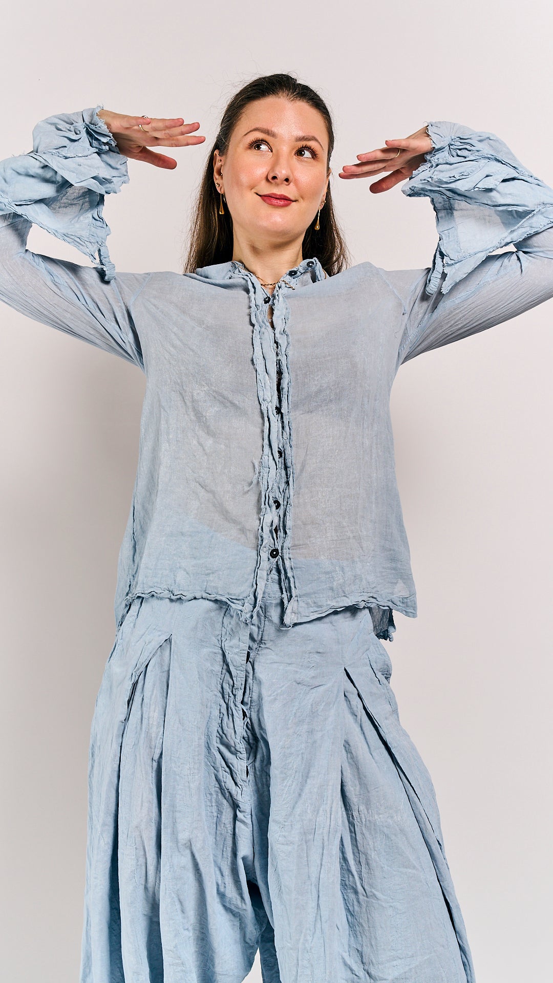 Rundholz DIP Blouse Sky Fog size Small