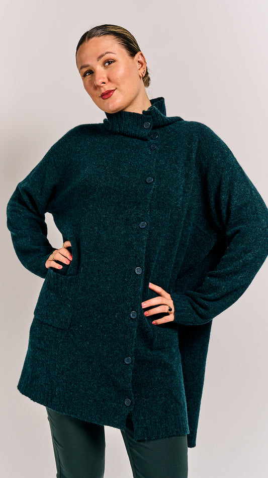 Rundholz Black Label Cardigan Forest Melange