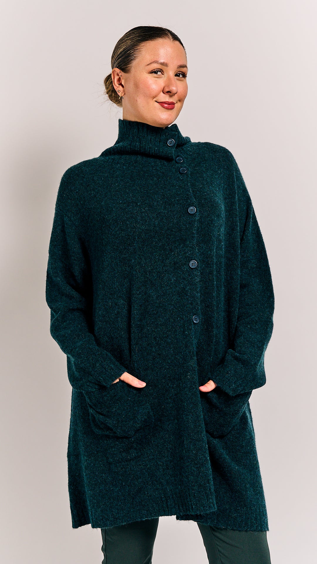 Rundholz Black Label Cardigan Forest Melange