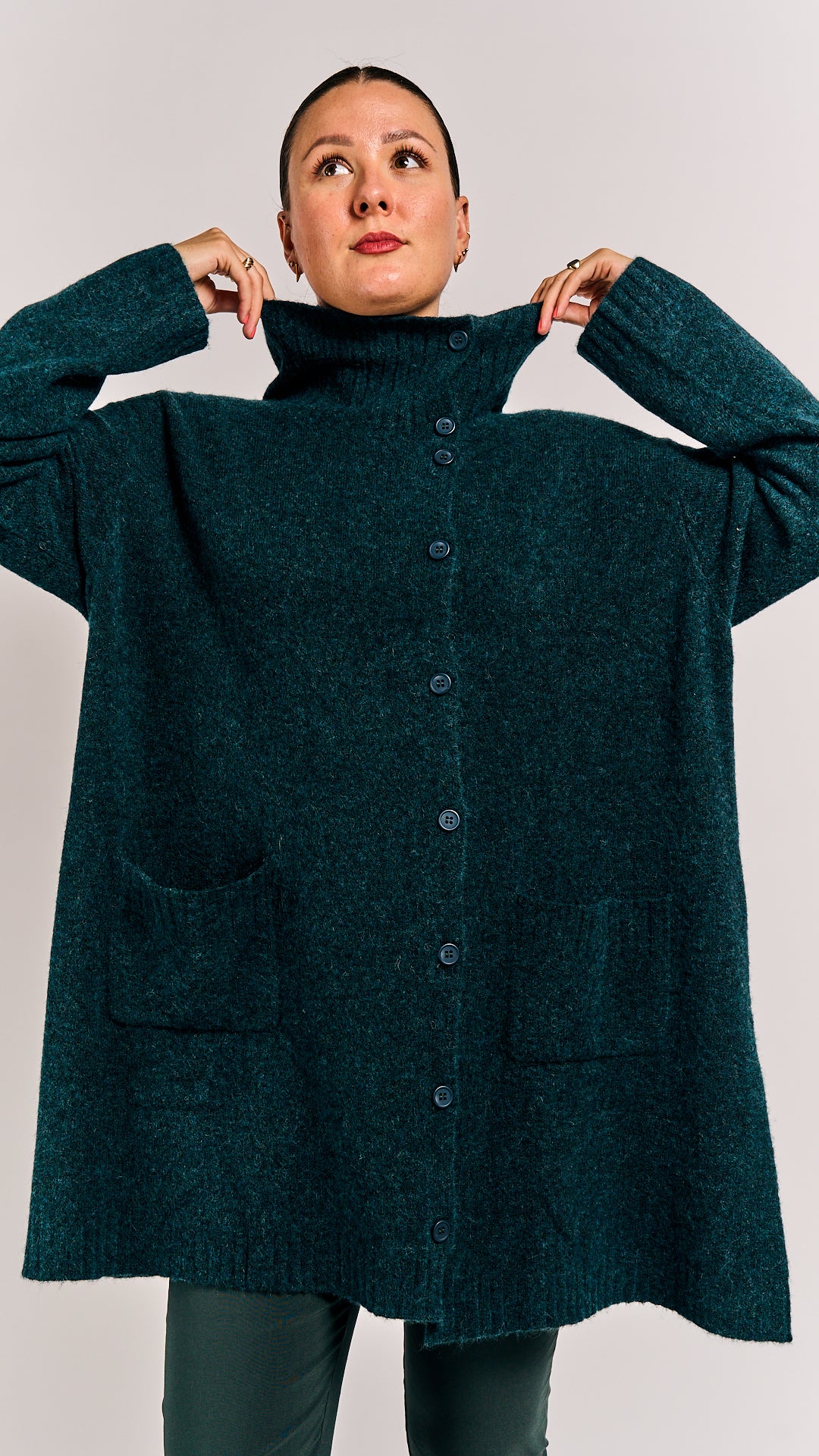 Rundholz Black Label Cardigan Forest Melange
