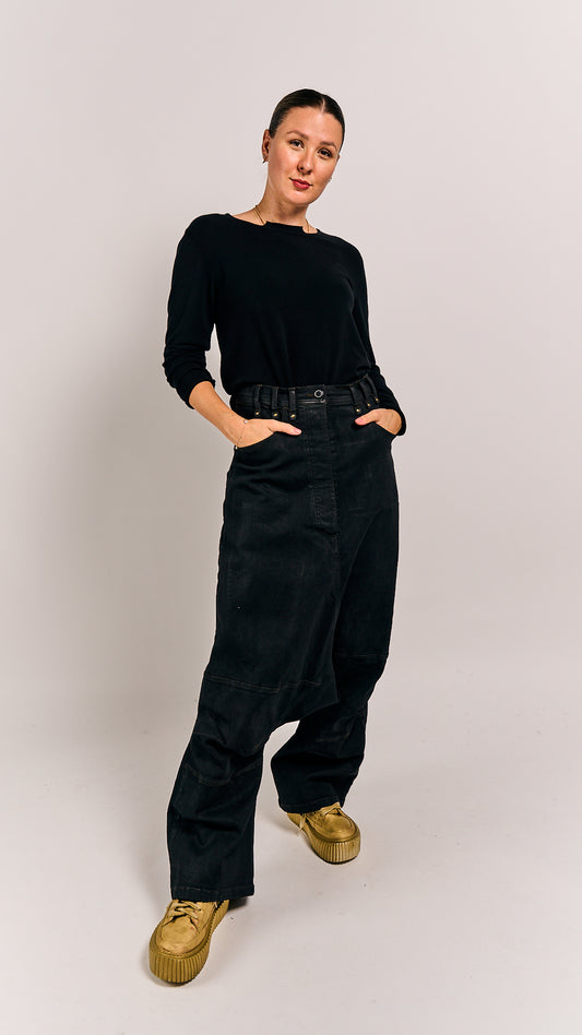 Rundholz DIP Trousers Black Gloss