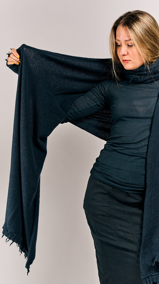 Rundholz Mainline Cashmere Shawl Petrol