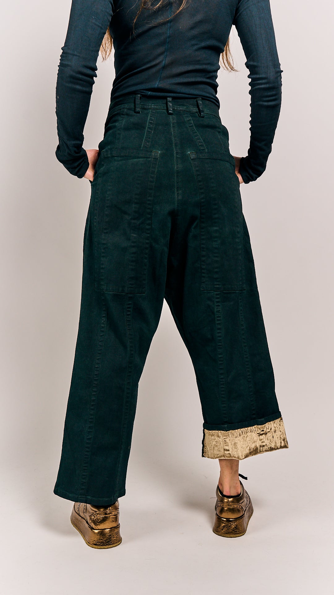 Rundholz Mainline Trousers Petrol Gold