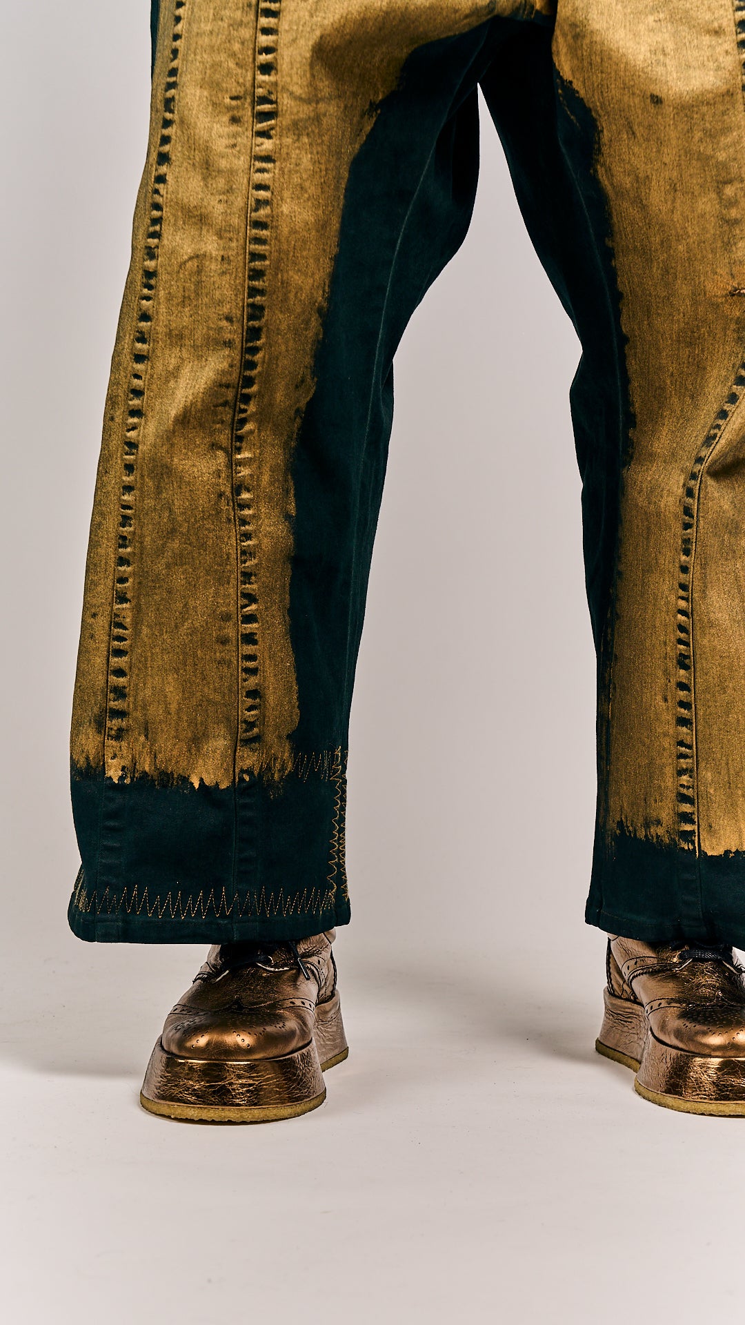 Rundholz Mainline Trousers Petrol Gold