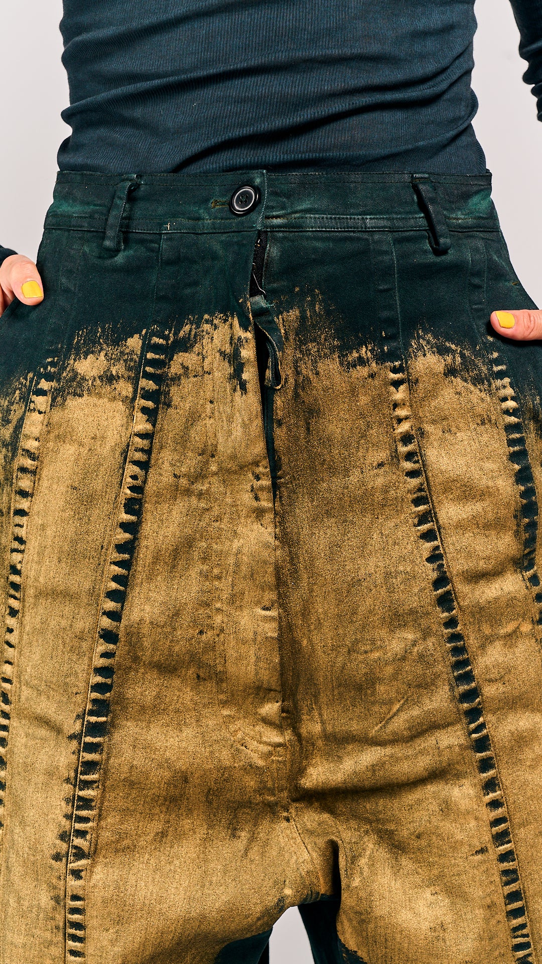 Rundholz Mainline Trousers Petrol Gold