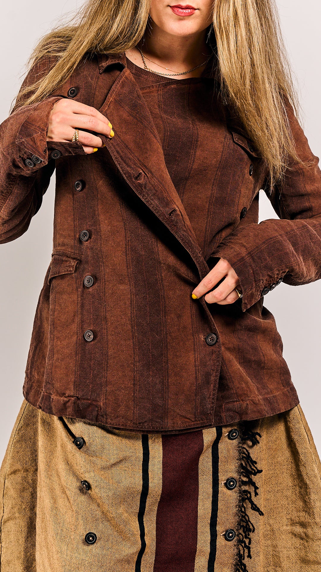 Rundholz DIP Jacket Henna Cloud Stripe