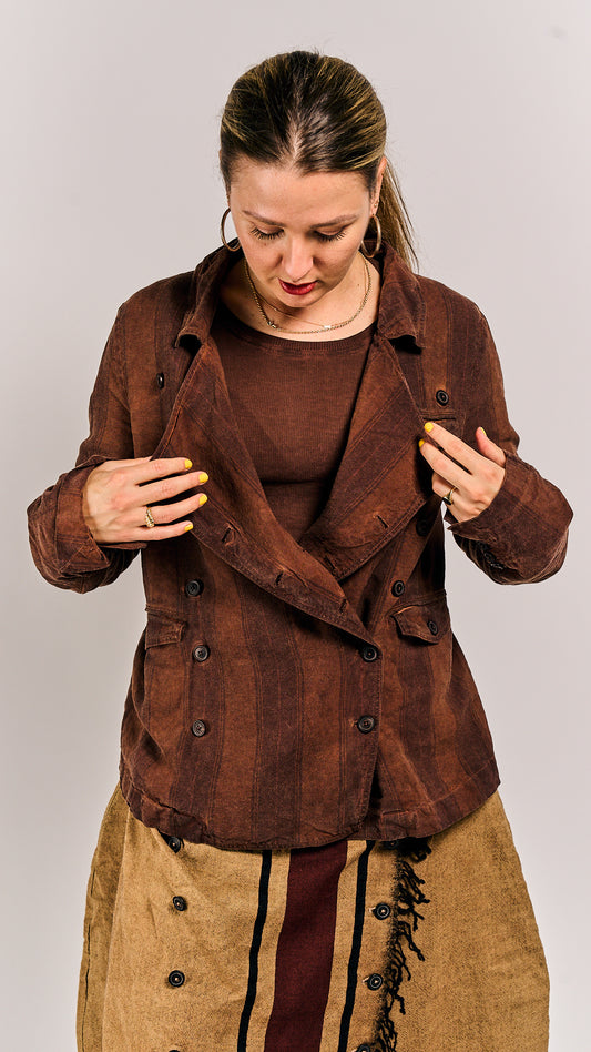 Rundholz DIP Jacket Henna Cloud Stripe