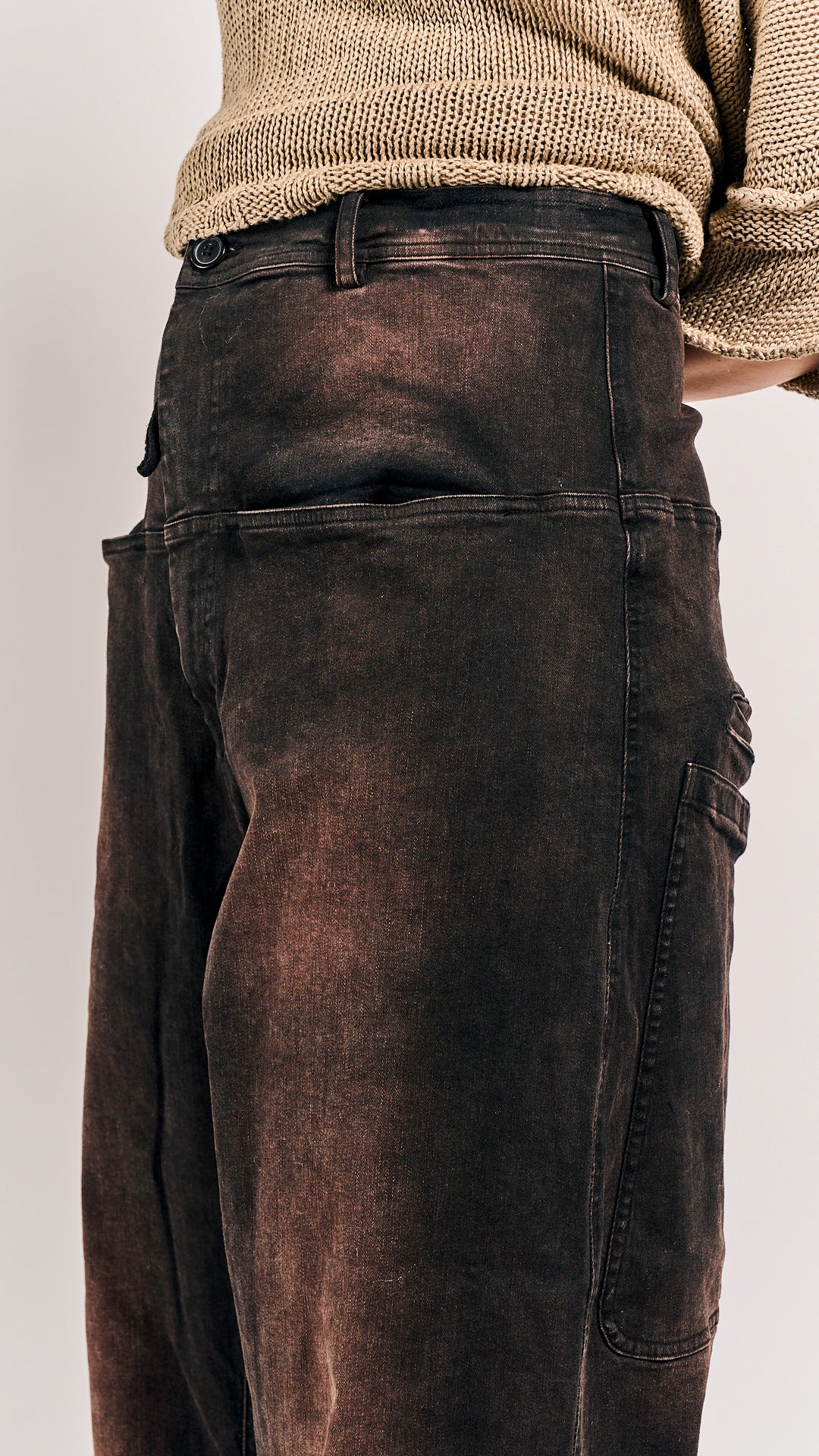 Rundholz DIP Jeans Brown Dye size Medium