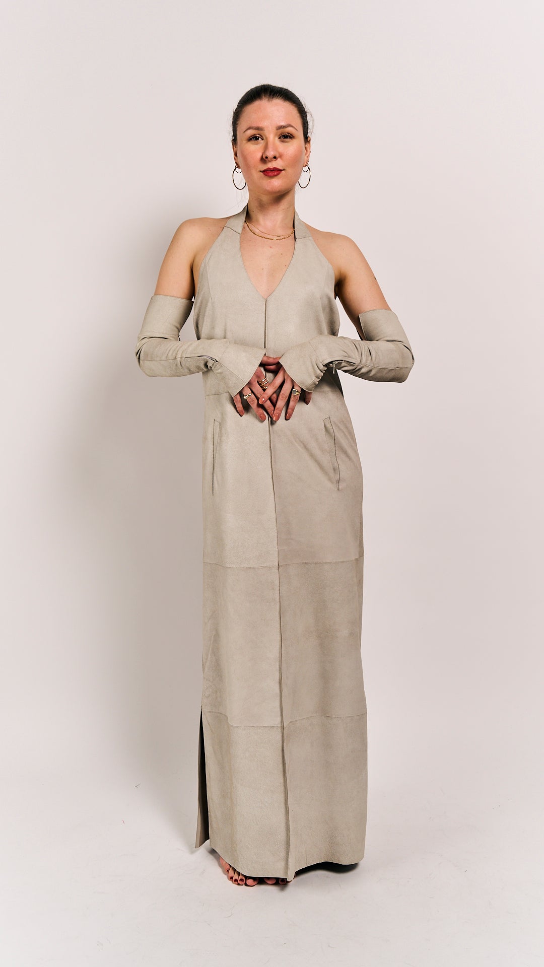Van Der Wilt Halter Dress Chalk Crackle 9017