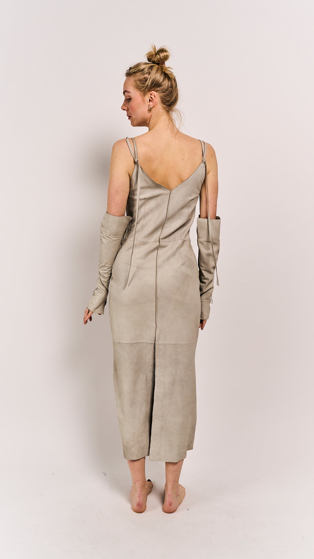 Van Der Wilt Slip Dress Chalk Crackle 9092