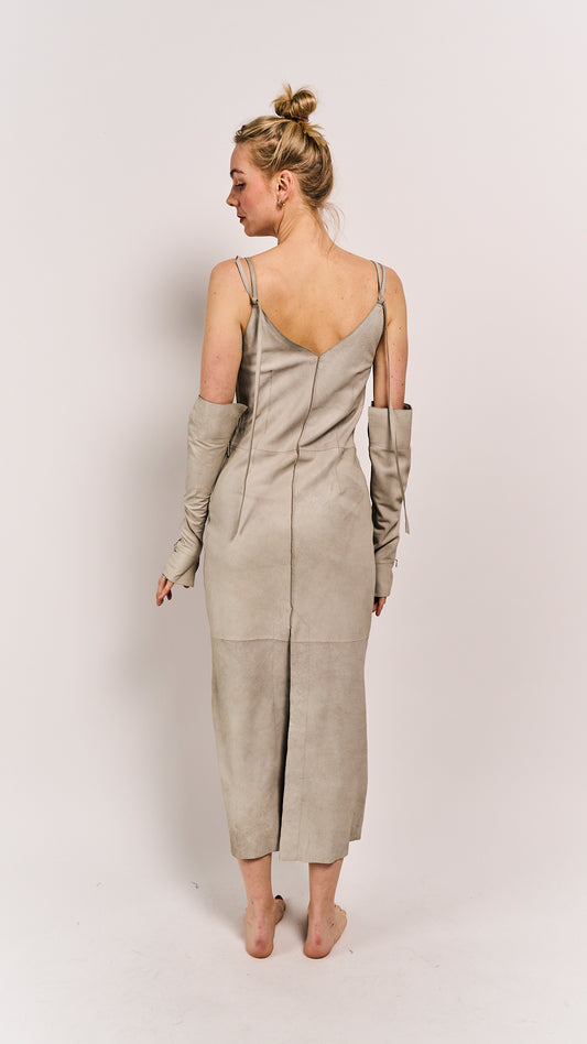 Van Der Wilt Slip Dress Chalk Crackle 9092