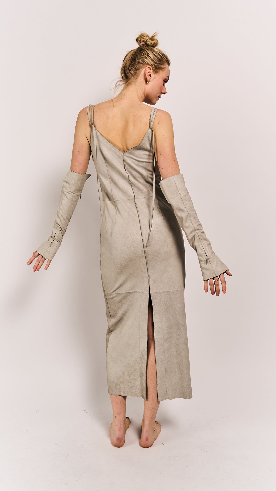 Van Der Wilt Slip Dress Chalk Crackle 9092