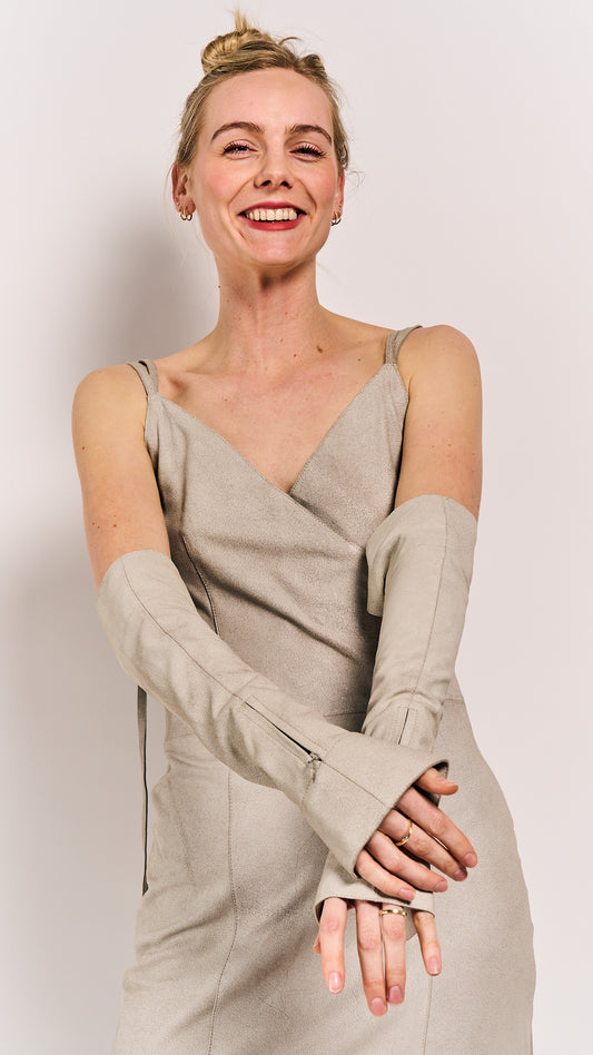 Van Der Wilt Short Gloves Chalk Crackle AW-001