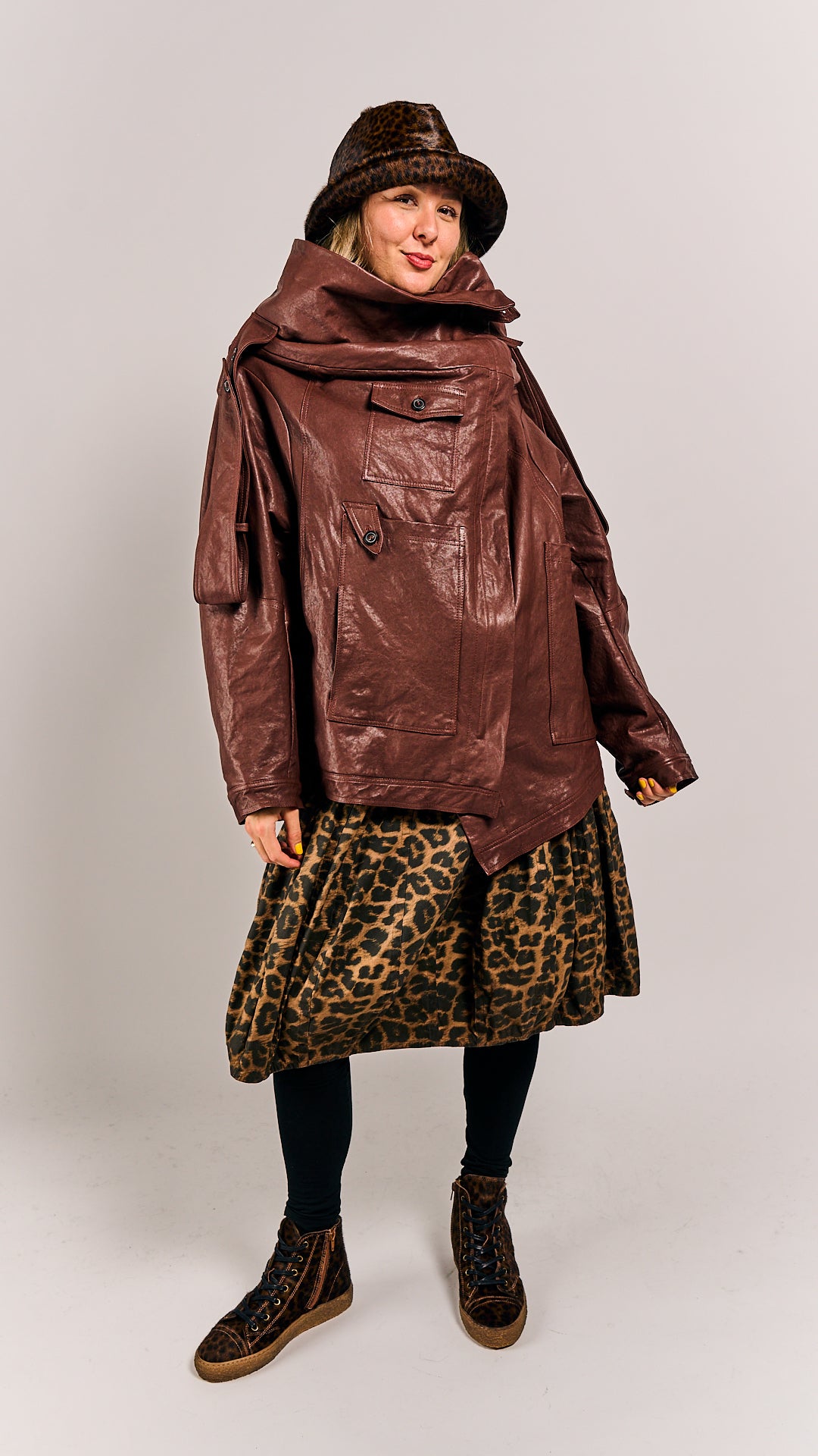 Rundholz DIP Leather Jacket Henna