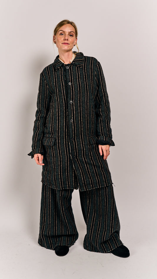 Rundholz Mainline Coat Petrol Stripe
