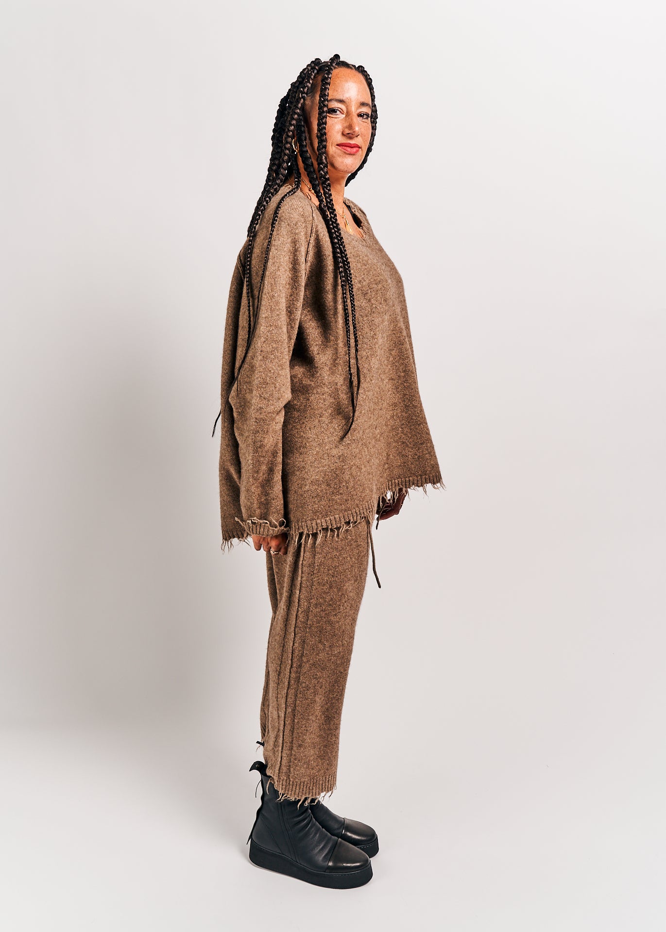 Rundholz Mainline Knitted Trousers Camel Mel