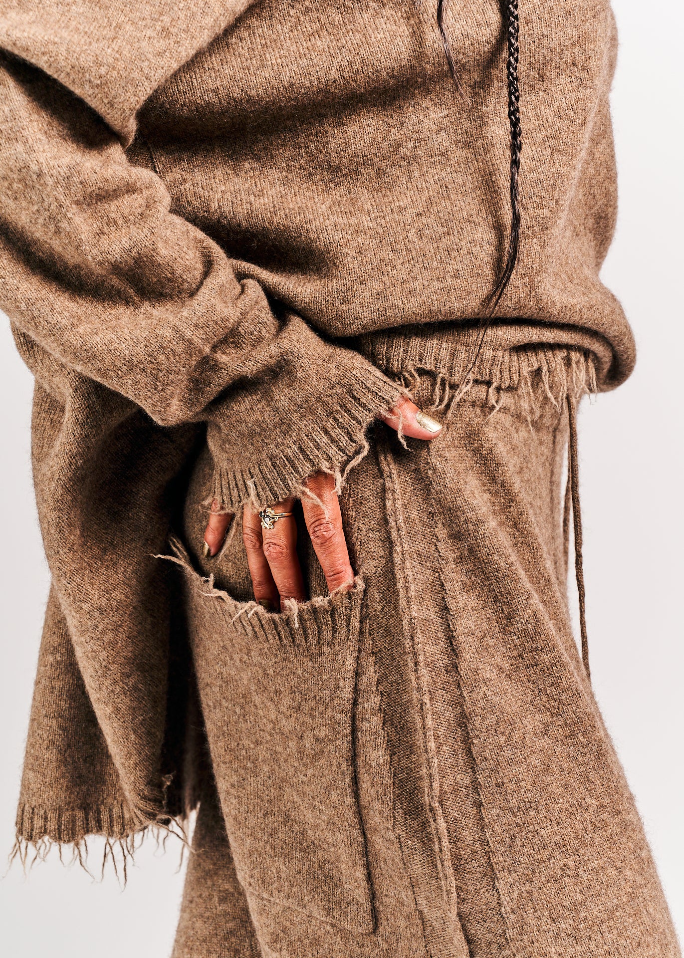 Rundholz Mainline Knitted Trousers Camel Mel