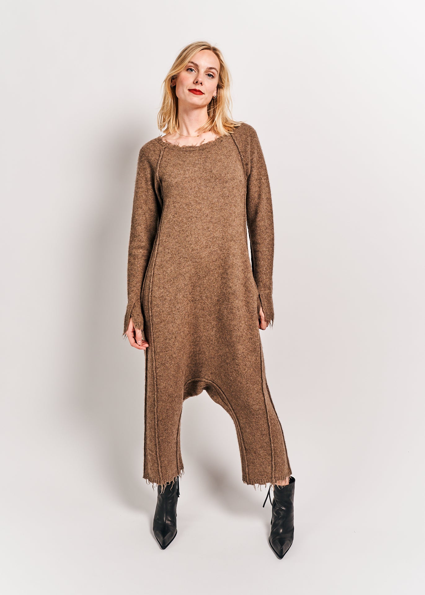 Rundholz Mainline Knitted Jumpsuit Camel Mel