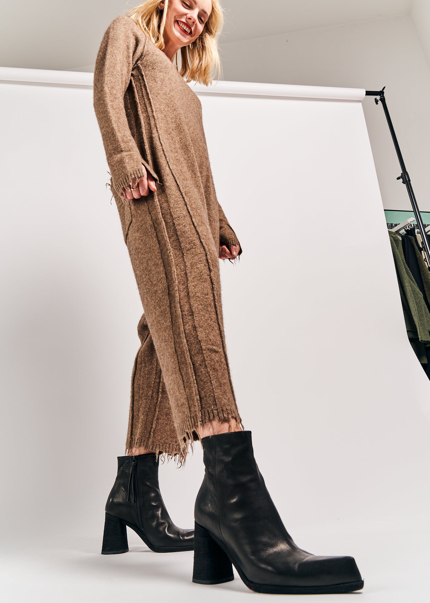 Rundholz Mainline Knitted Jumpsuit Camel Mel