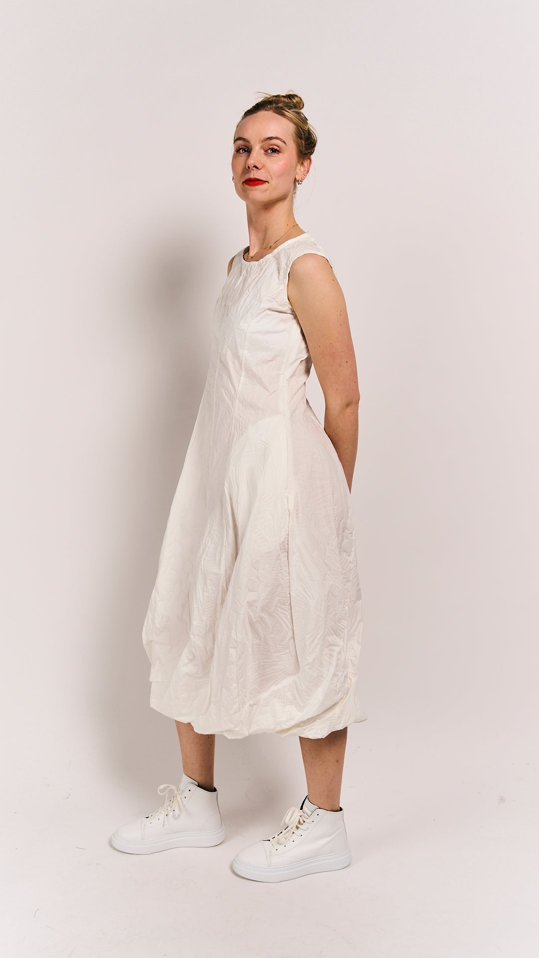 Rundholz Black Label Dress Offwhite Poplin Print