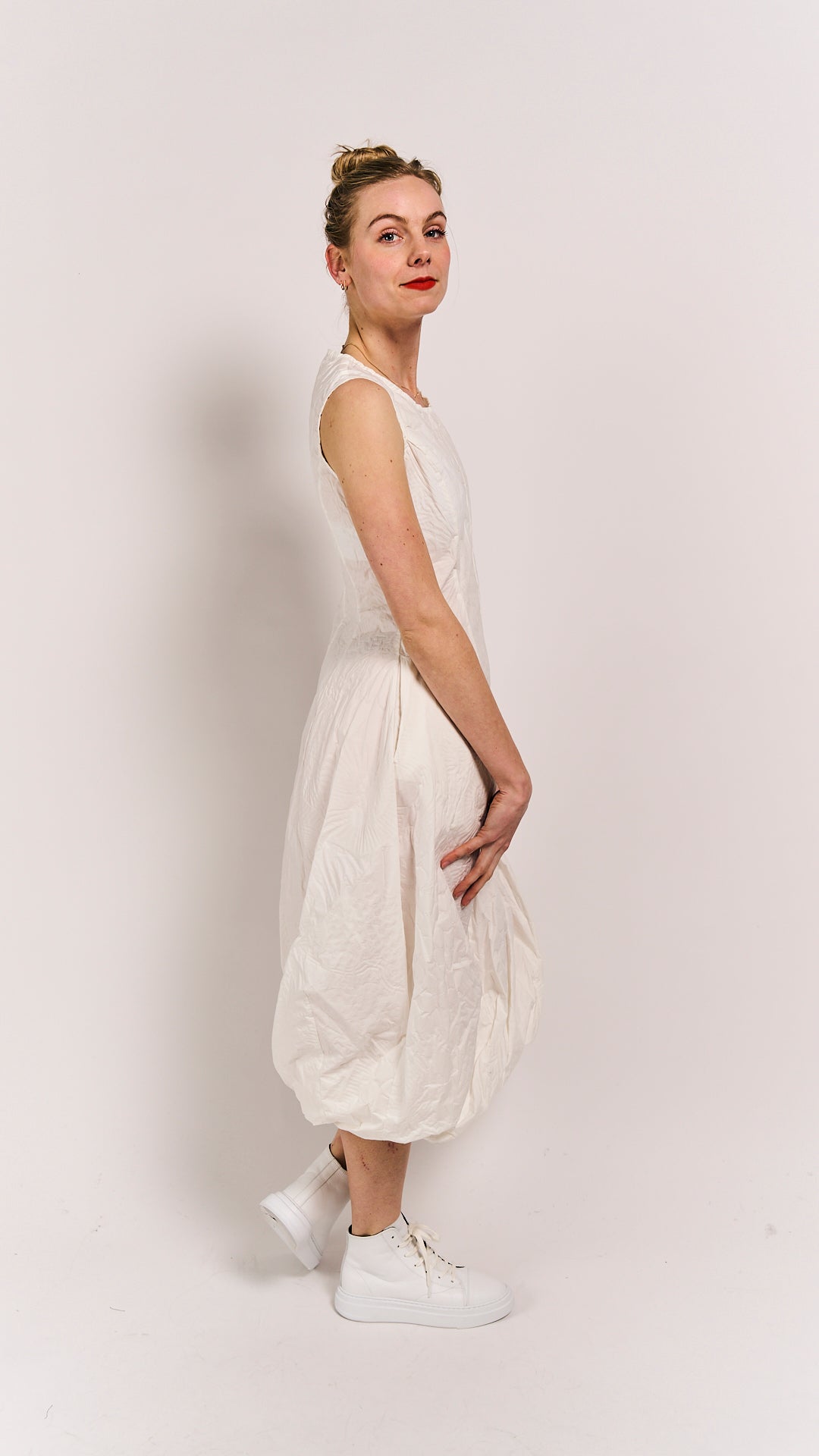 Rundholz Black Label Dress Offwhite Poplin Print