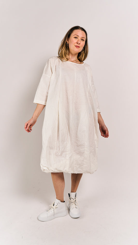 Rundholz Black Label Dress Offwhite Poplin Print