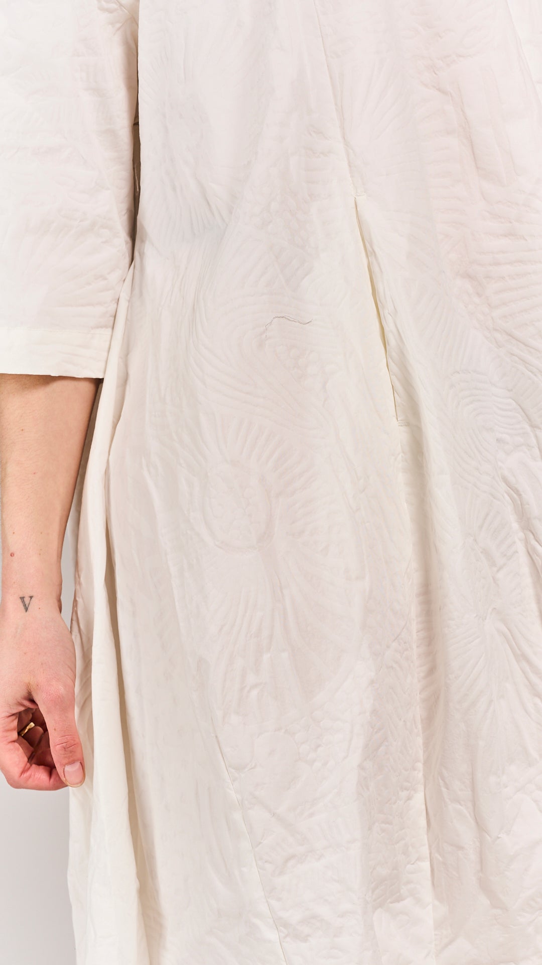 Rundholz Black Label Dress Offwhite Poplin Print
