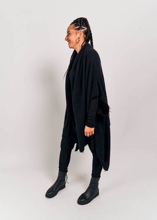 Rundholz DIP Cardigan-Shawl Black