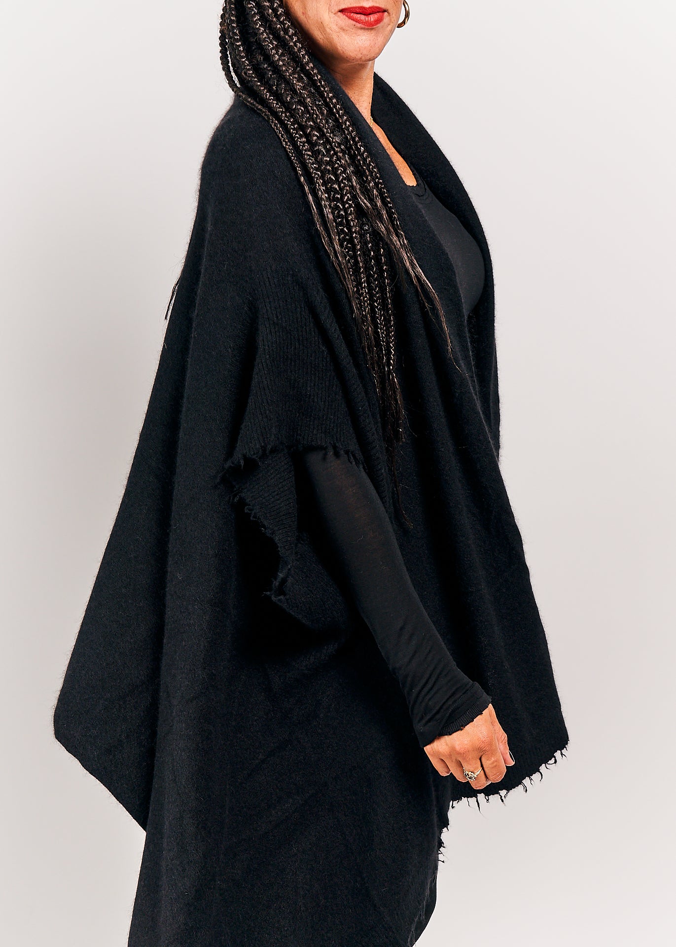 Rundholz DIP Cardigan-Shawl Black